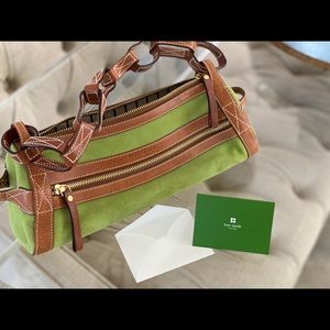 Like New w/Card Kate Spade Kelly Green Suede Bag